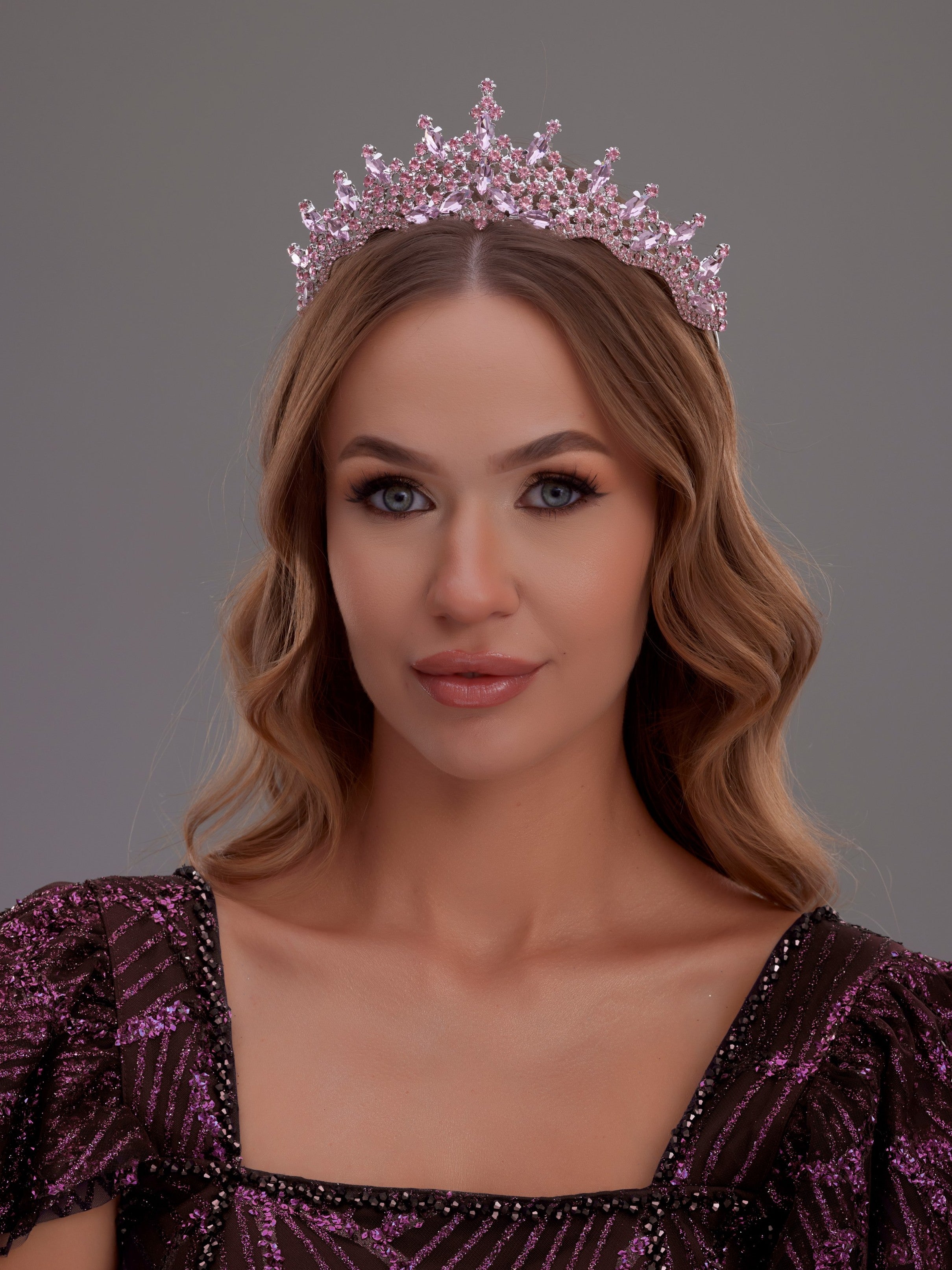 Crystal Princess Crown – Sparkling Stone Crown | Special Day and Invitation Accessory